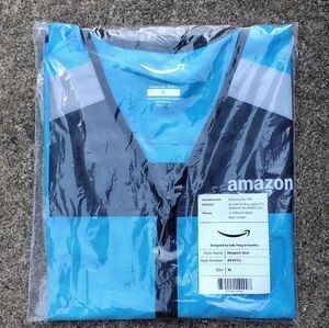 Amazon Flex DSP Unisex Delivery Driver Safety Reflective Full Zip Vest Size XL